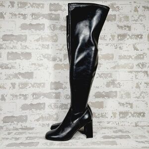 Open Edit Briar Over The Knee Boots Block Heel Goth Winter Club Size 6.5 New